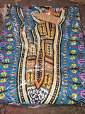 One Size Fit All Women African Dashiki Wear- Skie Blue